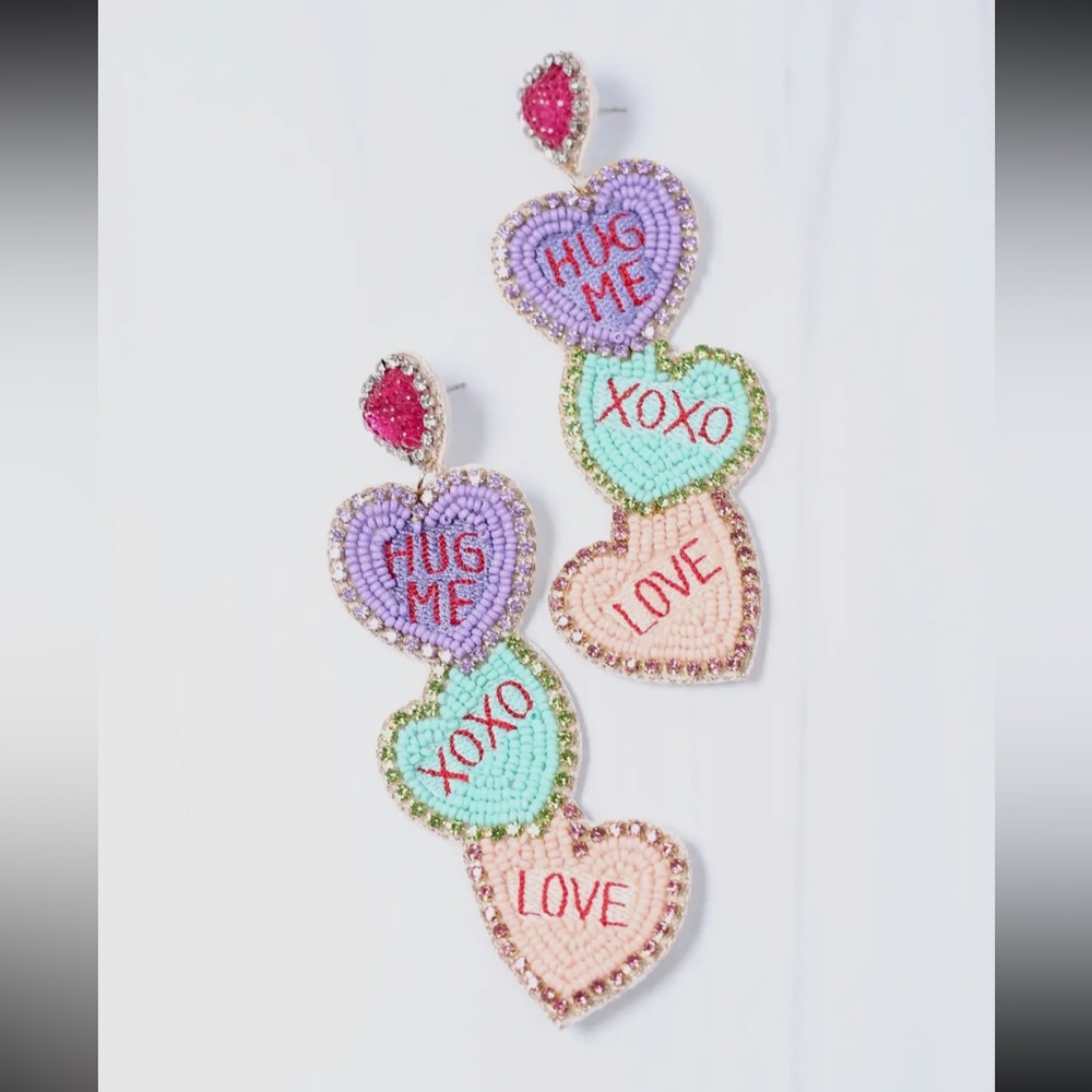 Crush On You Heart Valentine’s Day Earrings